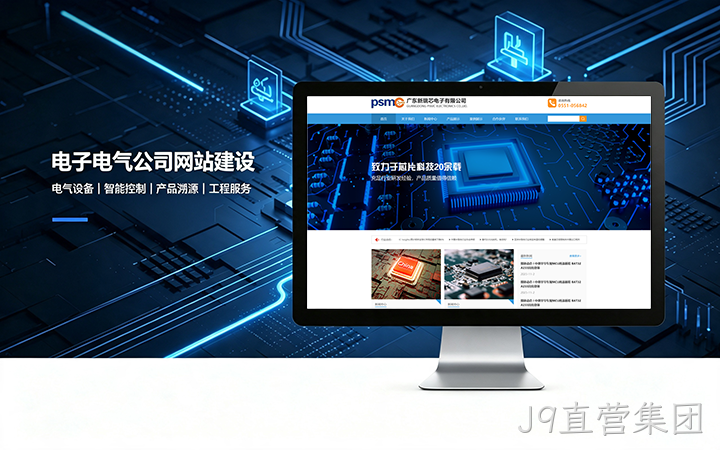 J9直营集团电子电气公司网站建设_电器元器件企业官网设计制作